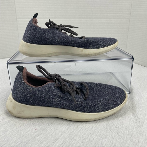 Allbirds Wool Runner Sneaker Shoes Navy Gray Lace Up Womens Size 7 - Picture 12 of 13